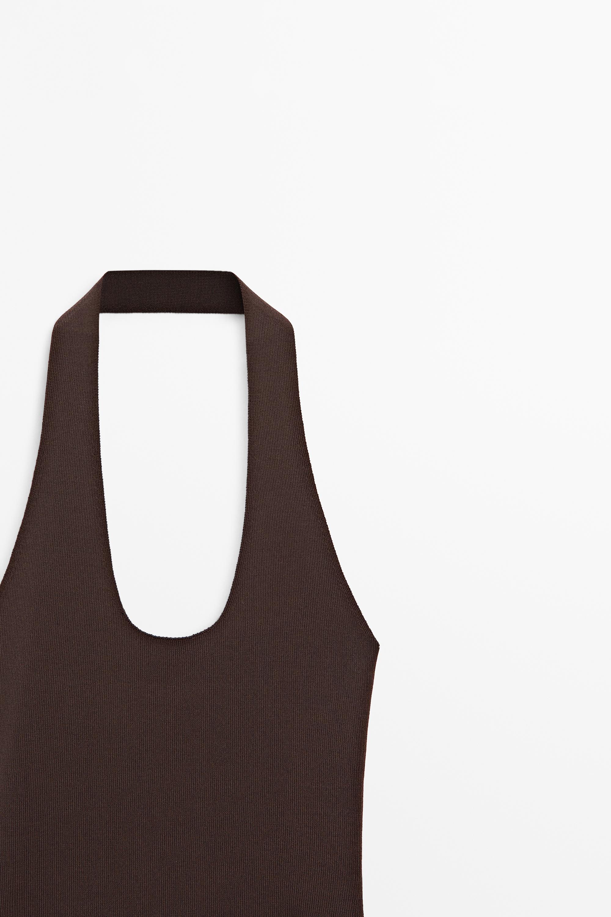 Fitted knit halter top